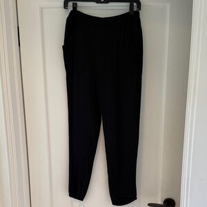 Nation LTD Black Satin Straight Leg Pants